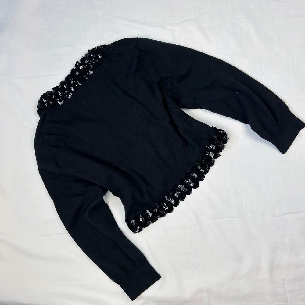 the limited | size L | silk black sequined bolero cardigan - Picture 3 of 3